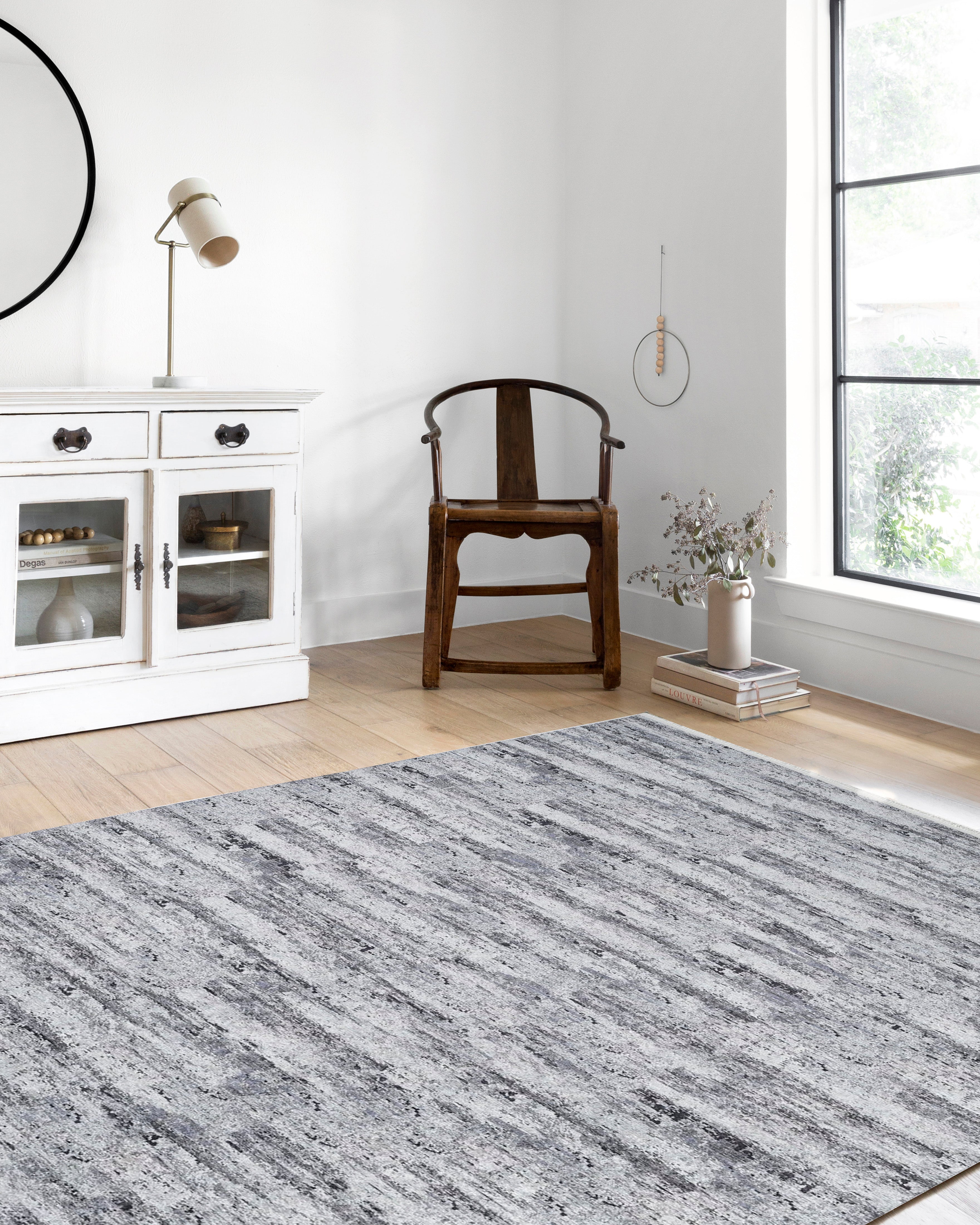 Siyah ve Beyaz Abstre Halı