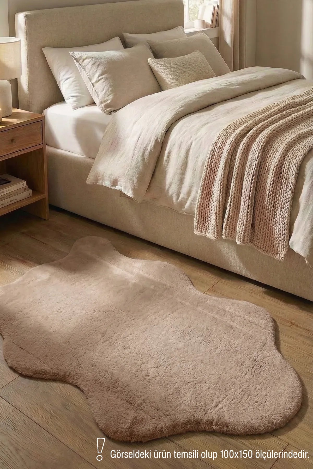 Vizon Post Şeklinde Peluş Halı