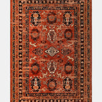 Kiremit Bordürlü Vintage Saçaklı Kilim - RPKU05