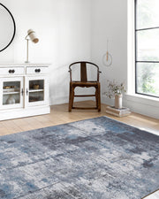 Antrasit Gri Mavi Geçişli Modern Halı