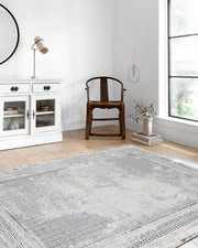 Geometrischer schwarzgrauer Teppich