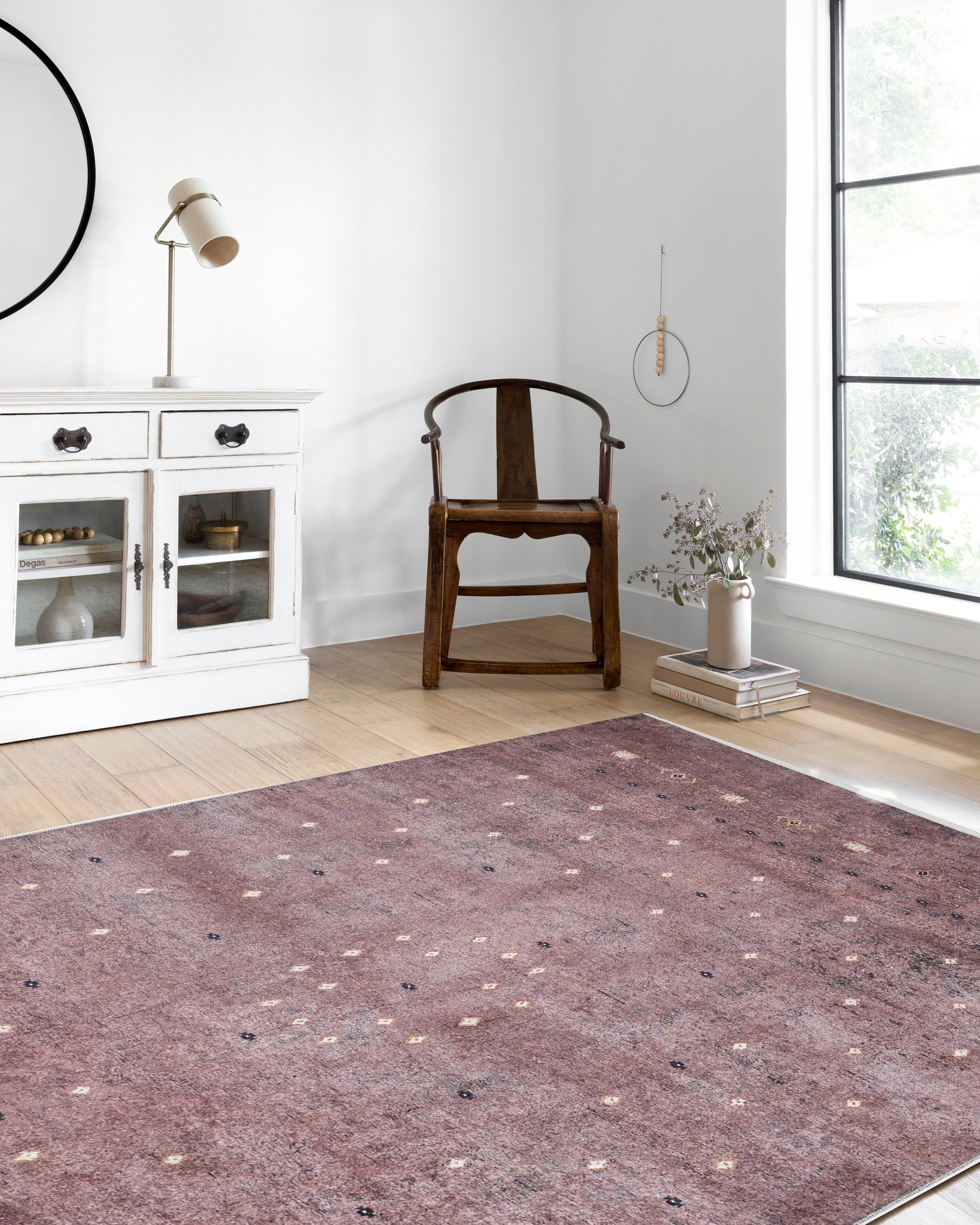 Kırmızı Kahverengi Uşak Desenli Kilim Halı - Pera Halı