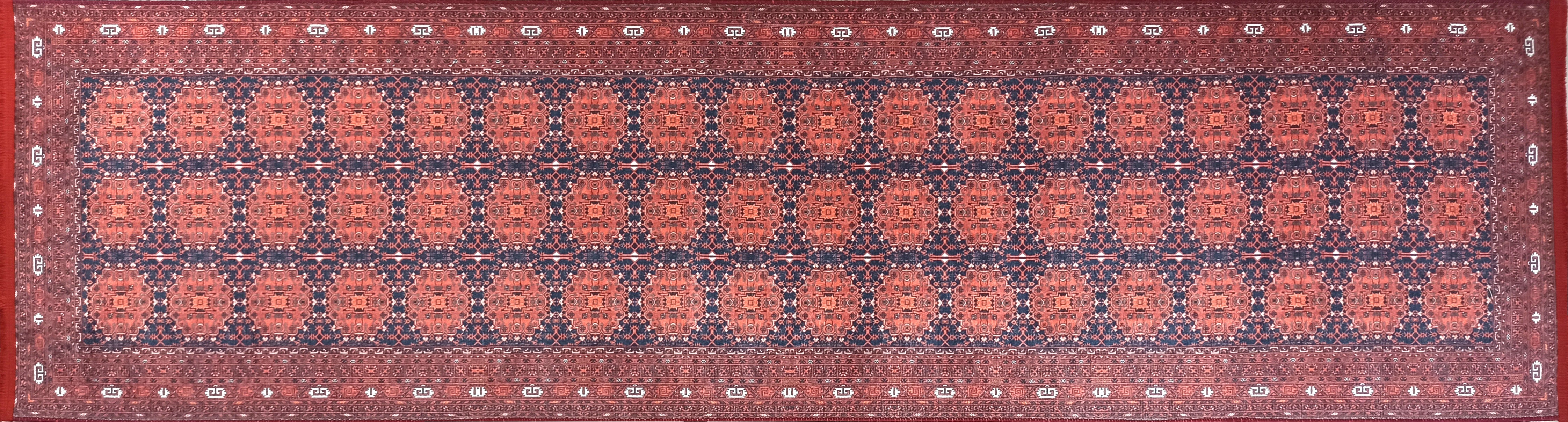 İran Kırmızı Geometrik Desenli Halı - Pera Halı