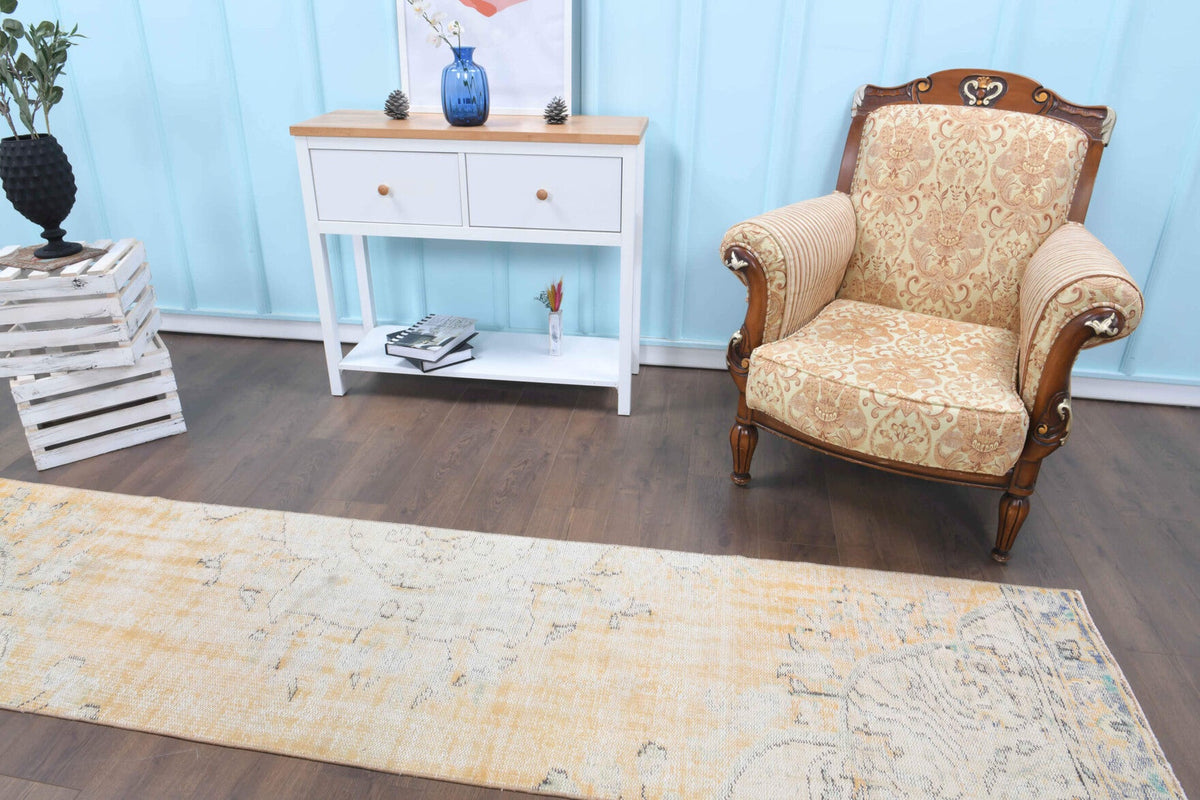 Tek parça el dokuma vintage yolluk 69x301 cm (2,08 m²) – Pera Halı