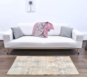 1940'lardan Anadolu kökenli ikat desenli el dokuma vintage halı, 70x150 cm