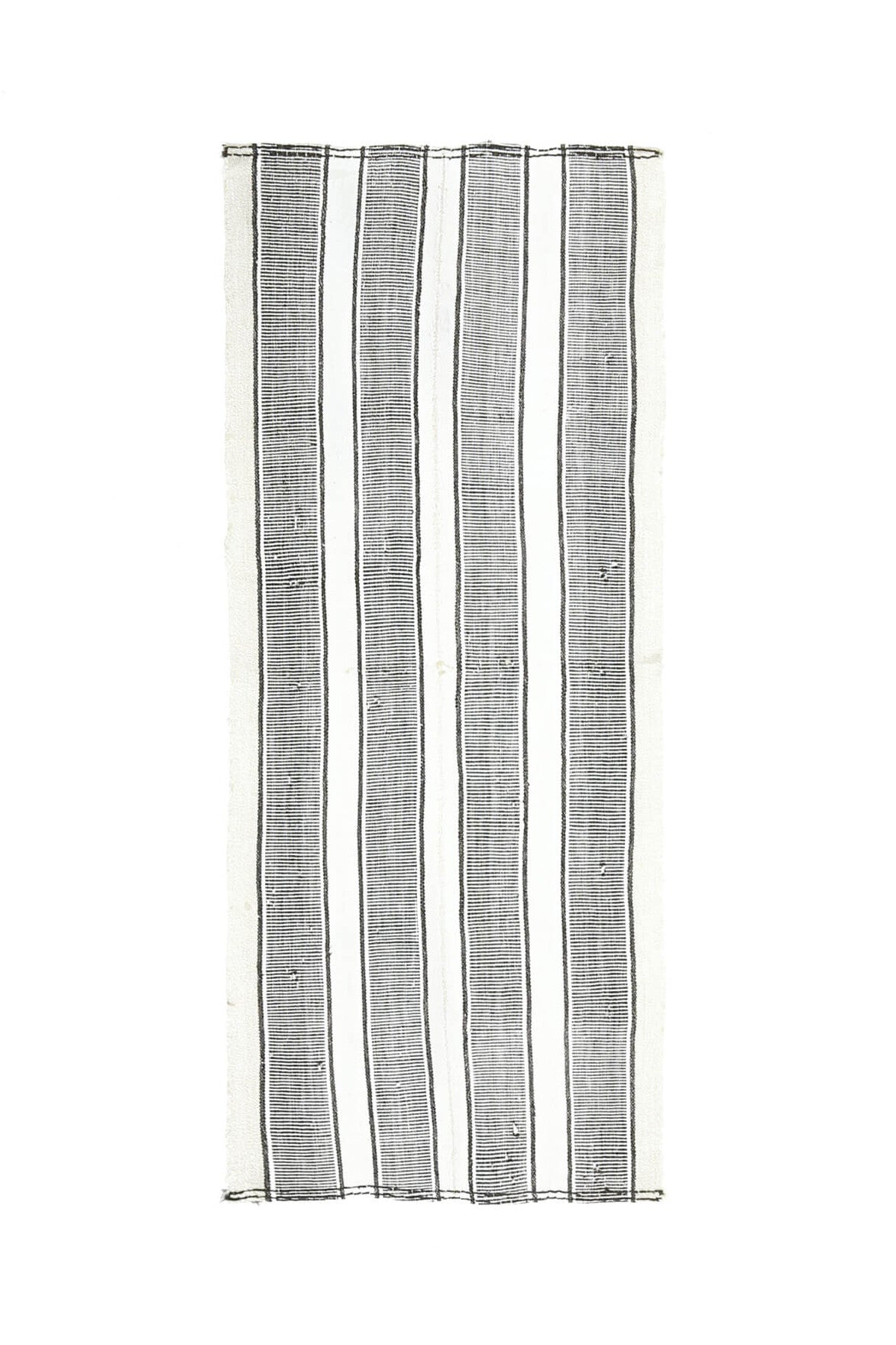 El yapımı vintage yolluk 66x170 cm çizgili desenli yün - üstten görünüm