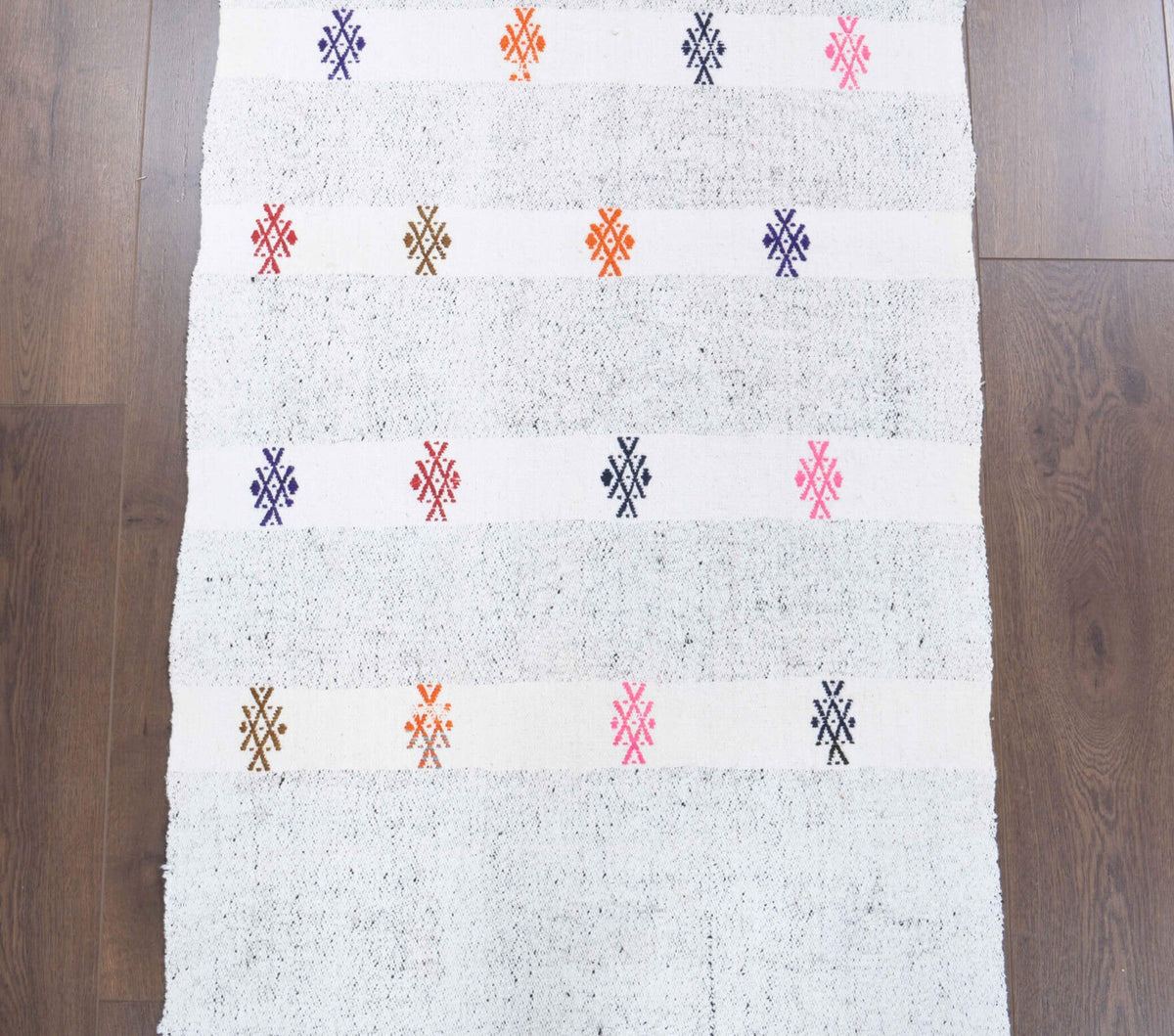 2x7 Wool Vintage Flatweave Runner Rug