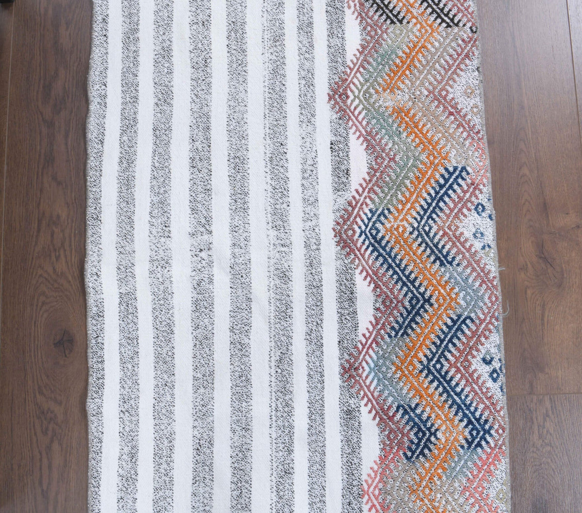 2x7 Wool Vintage Kilim Runner Rug