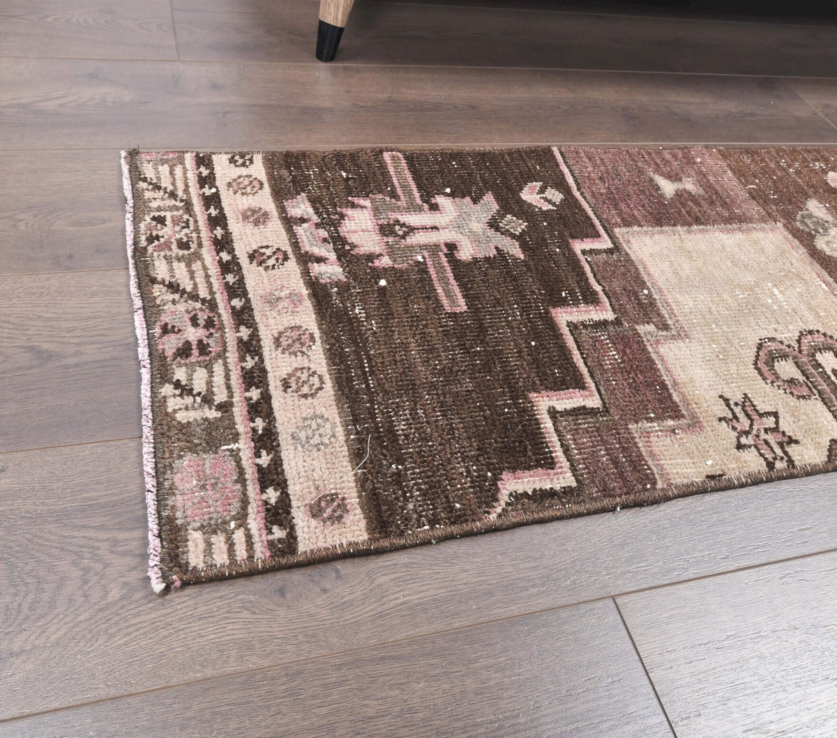 Tek parça el dokuma vintage yolluk 49x261 cm (1,28 m²) – Pera Halı