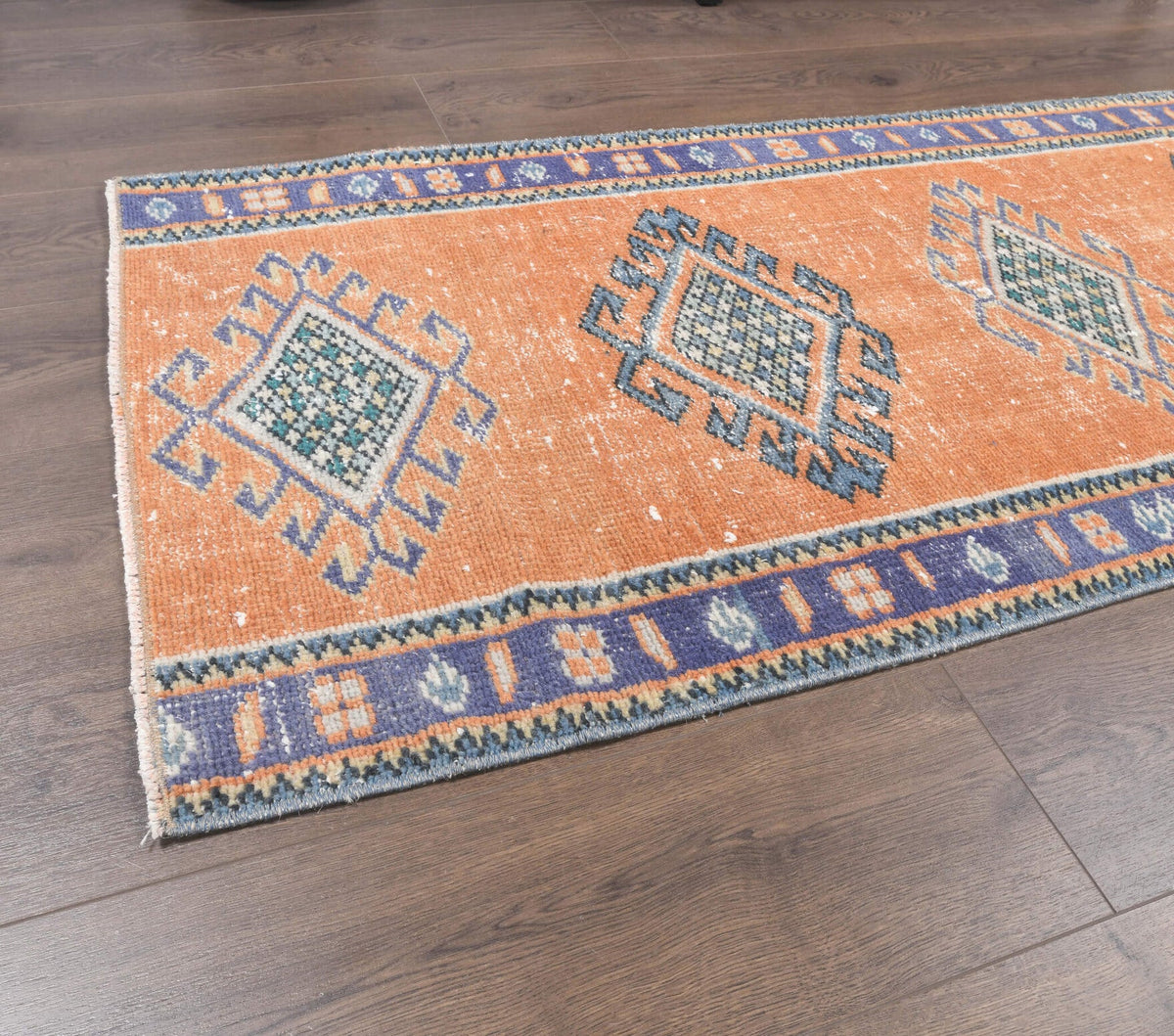 Tek parça el dokuma vintage yolluk 70x246 cm (1,72 m²) – Pera Halı