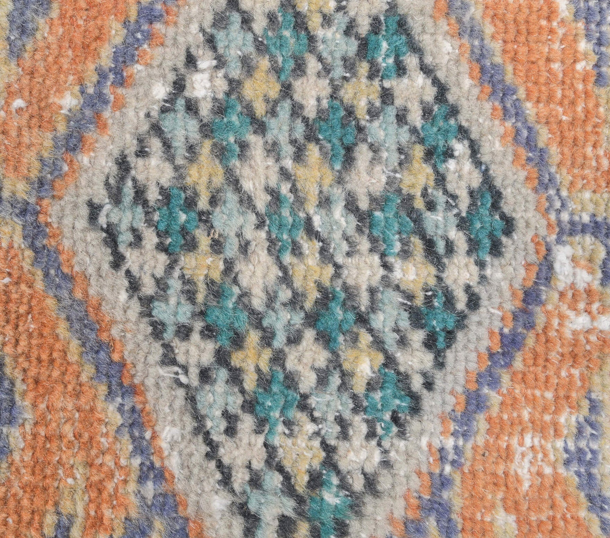 Antre ve koridor için geometrik desenli el dokuma vintage yolluk – 70x246 cm