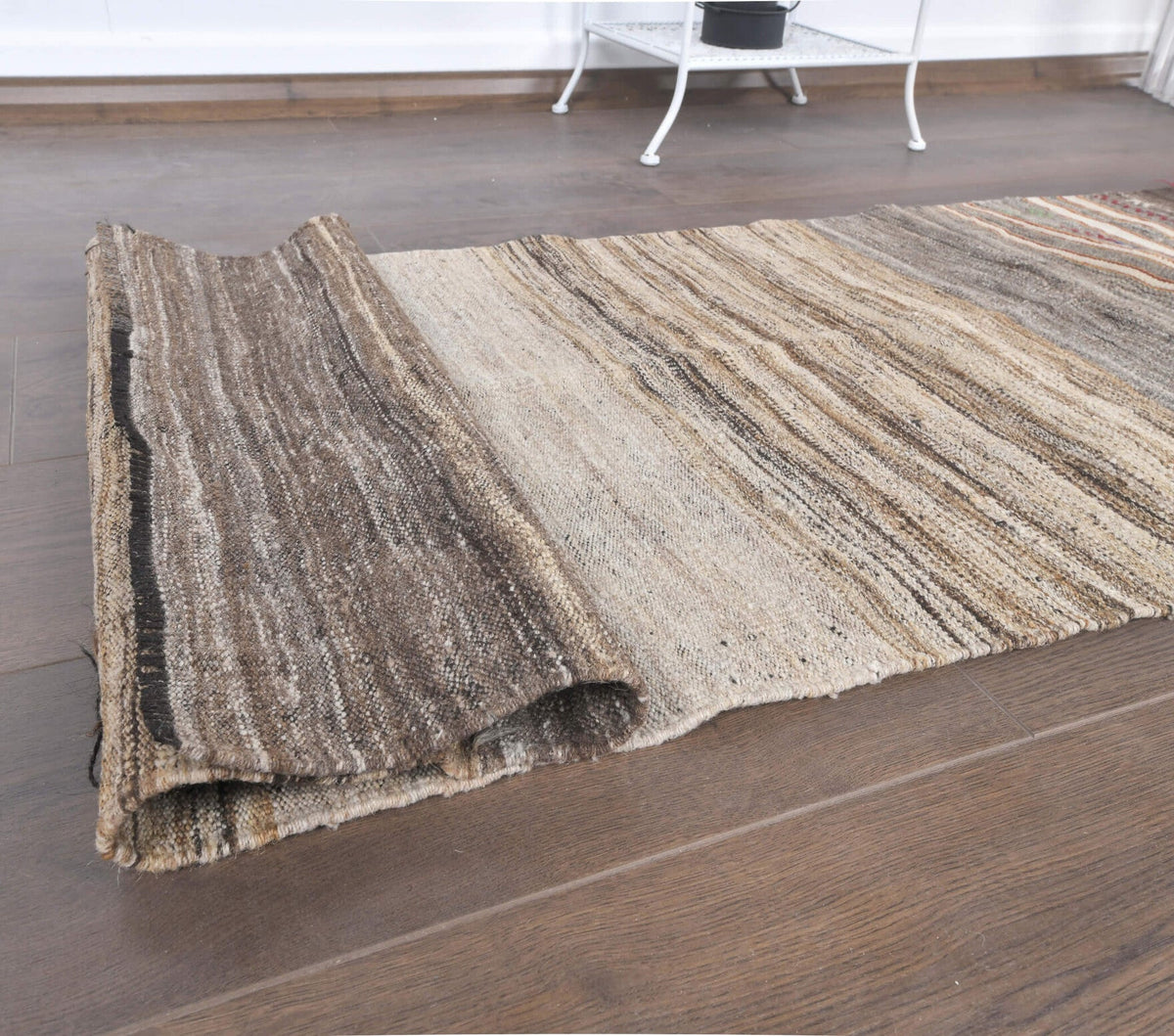 Antre ve koridor için kilim motifli vintage kilim yolluk – 64x250 cm