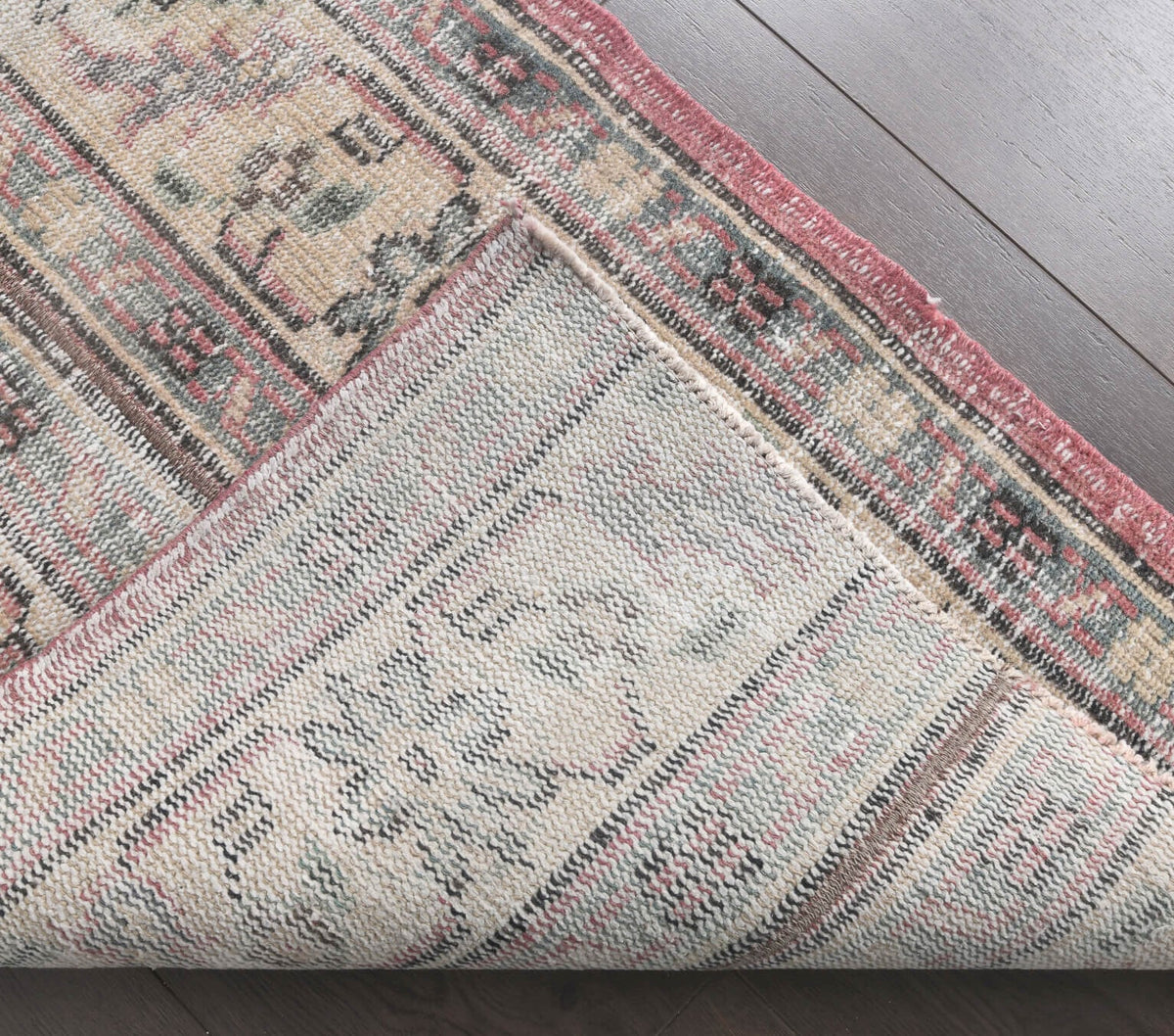 El yapımı vintage yolluk 71x229 cm çiçek desenli desenli yün - mekan görünümü