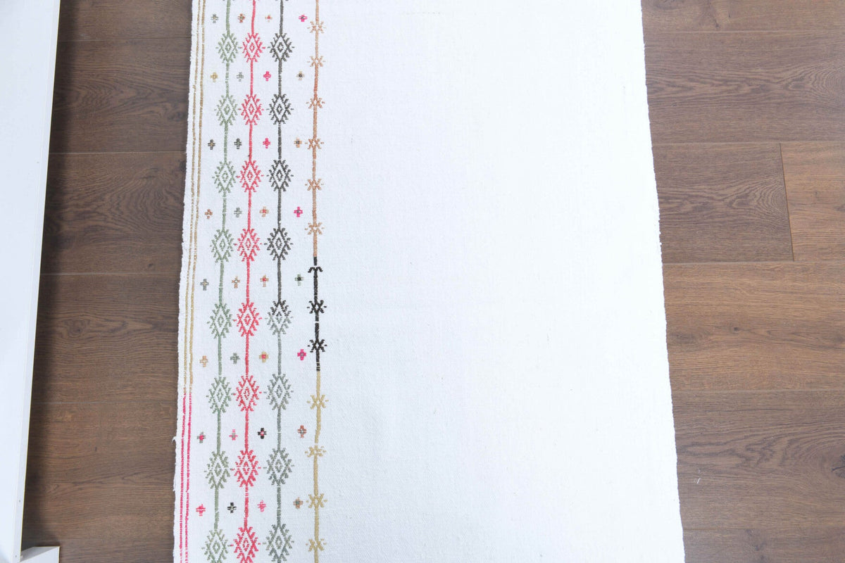 Antre ve koridor için düz zeminli vintage kilim yolluk – 73x228 cm