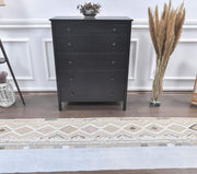 1960'lardan Anadolu kökenli ikat desenli vintage kilim yolluk, 81x293 cm