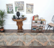 El yapımı vintage halı 91x345 cm - detay görünümü