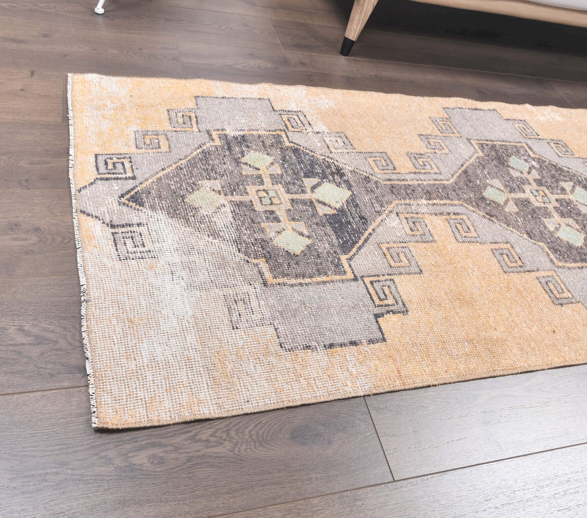 Tek parça el dokuma vintage yolluk 80x341 cm (2,73 m²) – Pera Halı