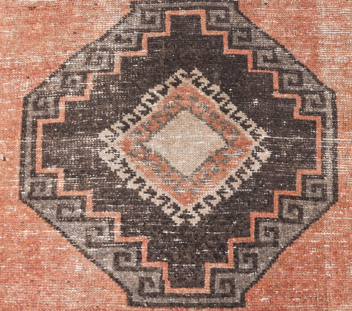 El yapımı vintage yolluk 81x338 cm geometrik desenli yün - mekan görünümü