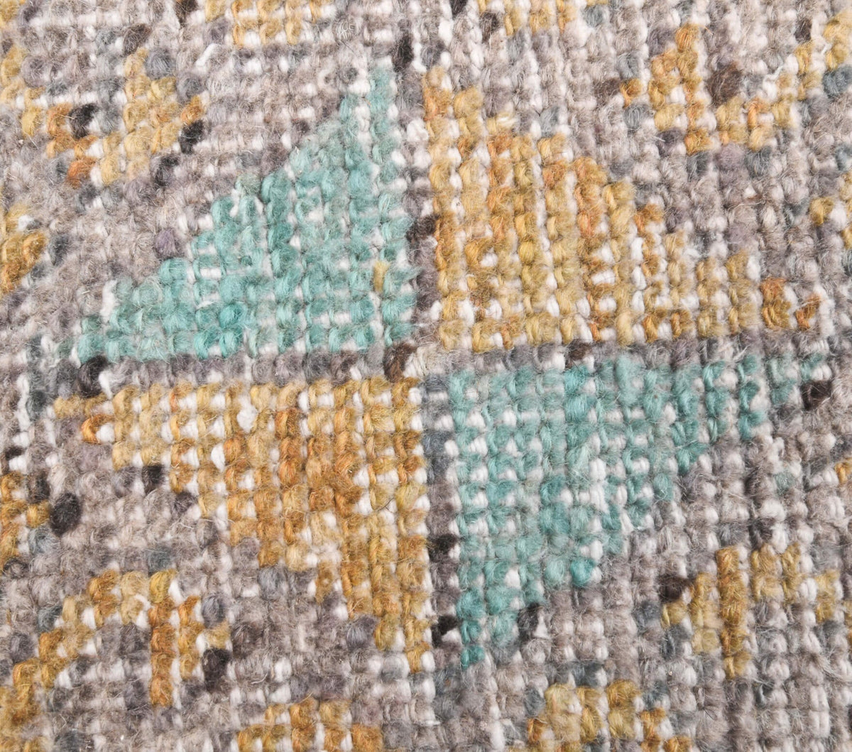 El yapımı vintage yolluk 79x330 cm geometrik desenli yün - desen detayı