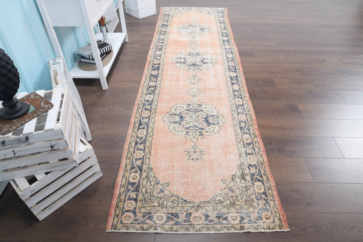 Vintage Pastel Colored Runner Rug