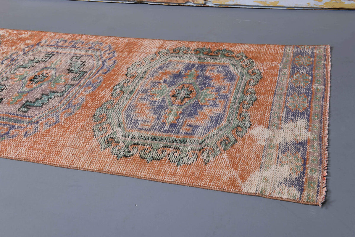Tek parça el dokuma vintage yolluk 82x338 cm (2,77 m²) – Pera Halı