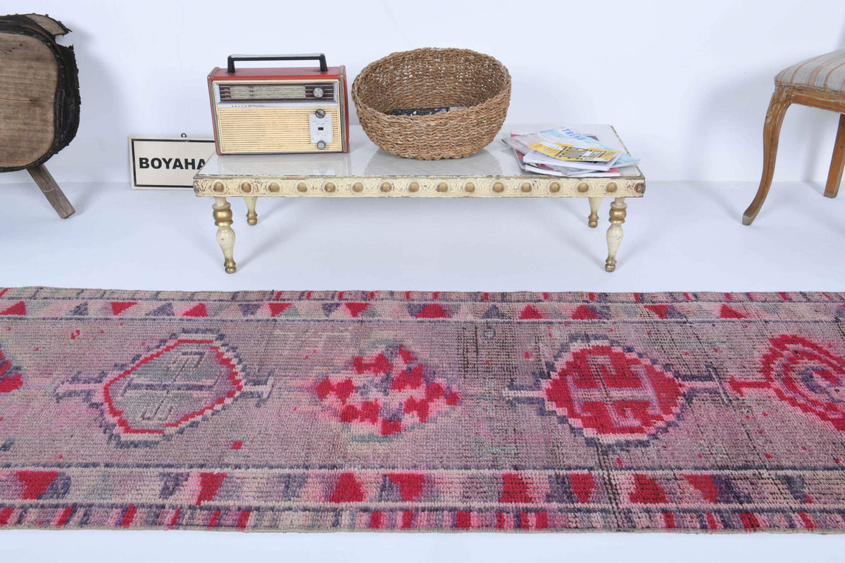 Tek parça el dokuma vintage yolluk 79x328 cm (2,59 m²) – Pera Halı