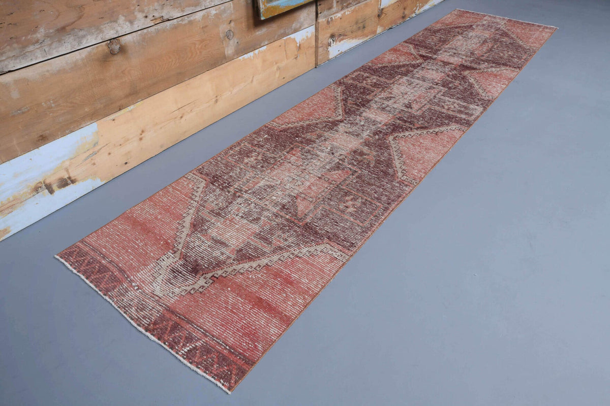 El yapımı vintage yolluk 79x338 cm tribal desenli yün - açık alan görünümü