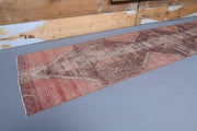 El yapımı vintage yolluk 79x338 cm tribal desenli yün - detay görünümü