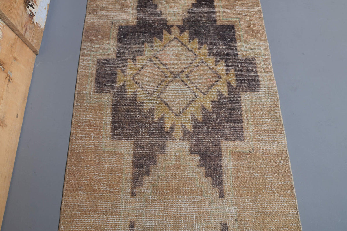 Tek parça el dokuma vintage yolluk 80x337 cm (2,7 m²) – Pera Halı