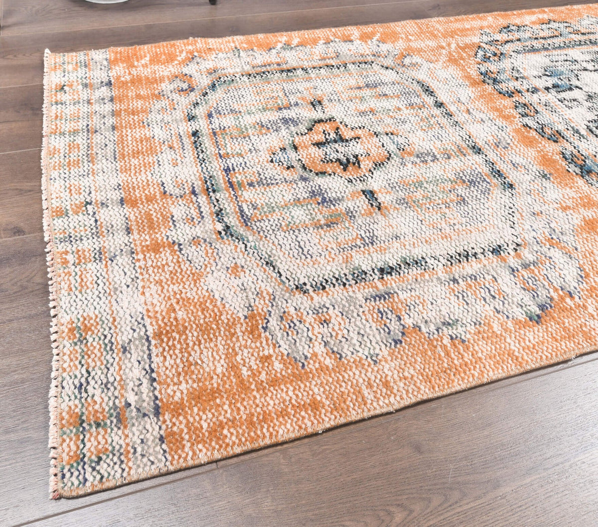 Tek parça el dokuma vintage yolluk 85x341 cm (2,9 m²) – Pera Halı