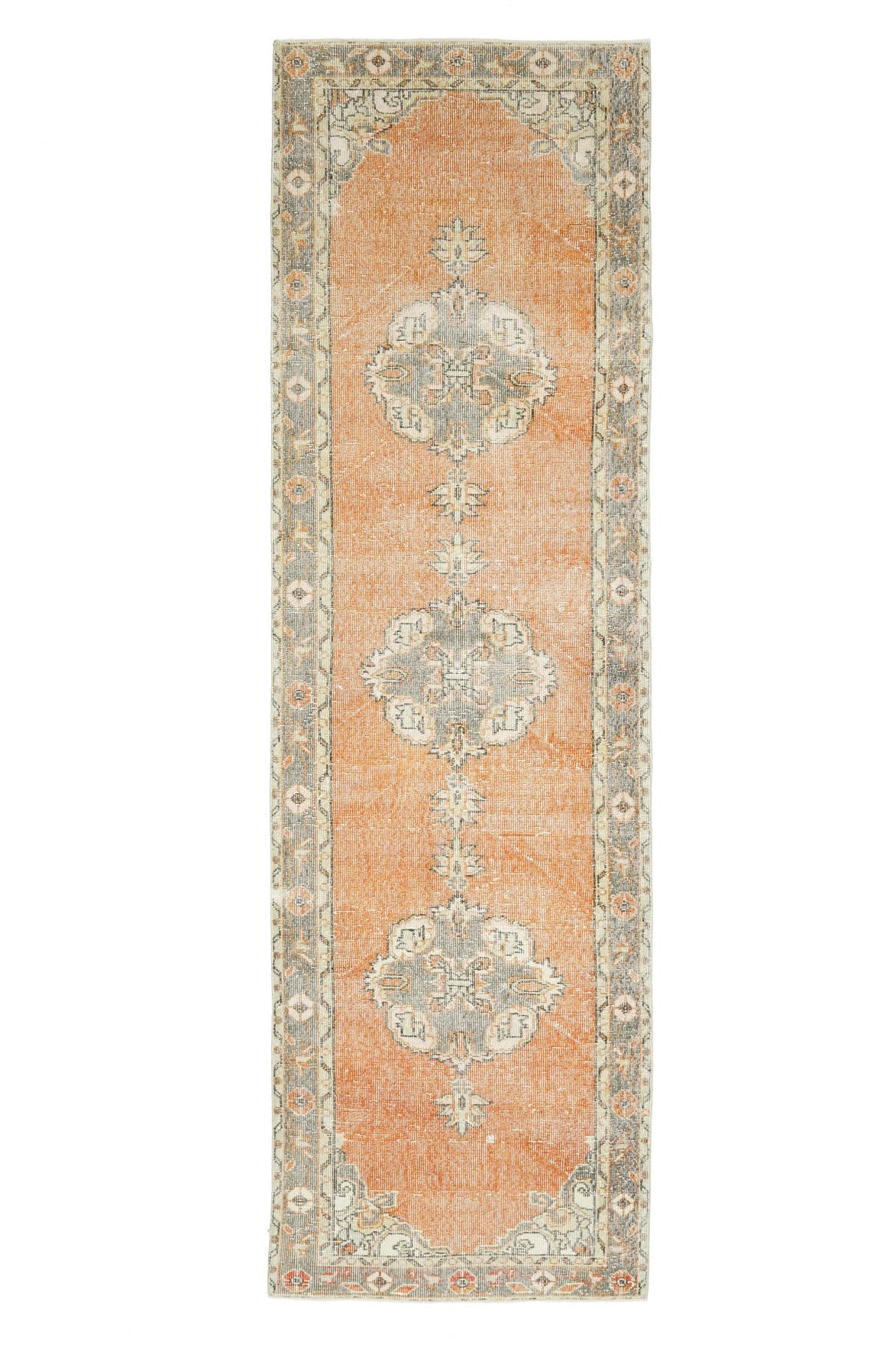 3x11 Wool Vintage Anatolian Runner Rug