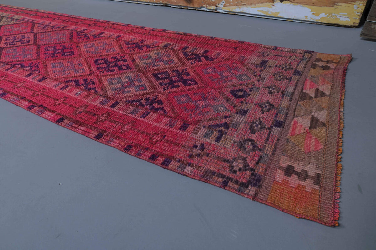 Tek parça el dokuma vintage yolluk 79x373 cm (2,95 m²) – Pera Halı