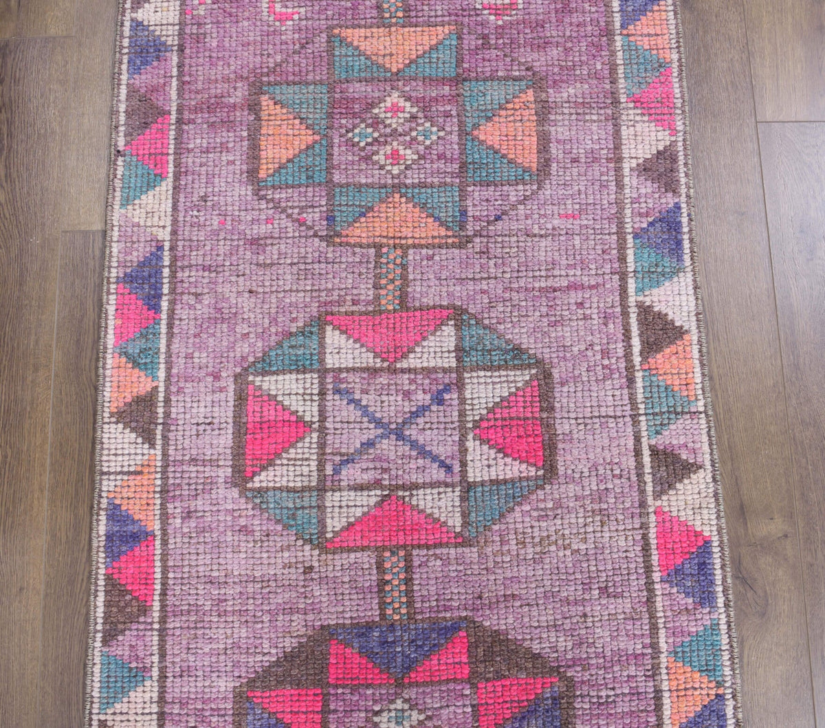 Tek parça el dokuma vintage yolluk 80x387 cm (3,1 m²) – Pera Halı
