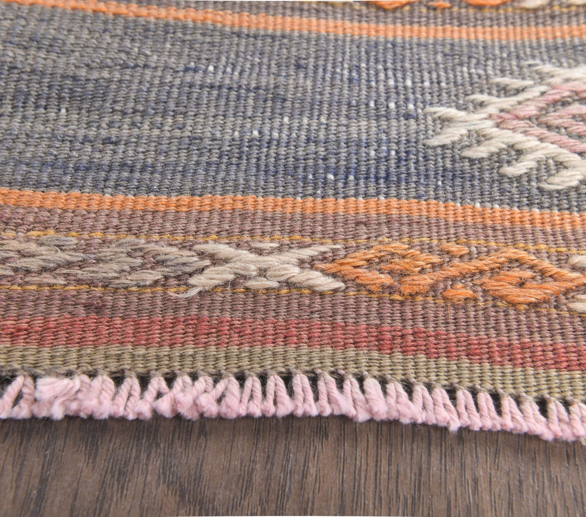 3x4 Vintage Handmade Pastel Small Kilim Rug