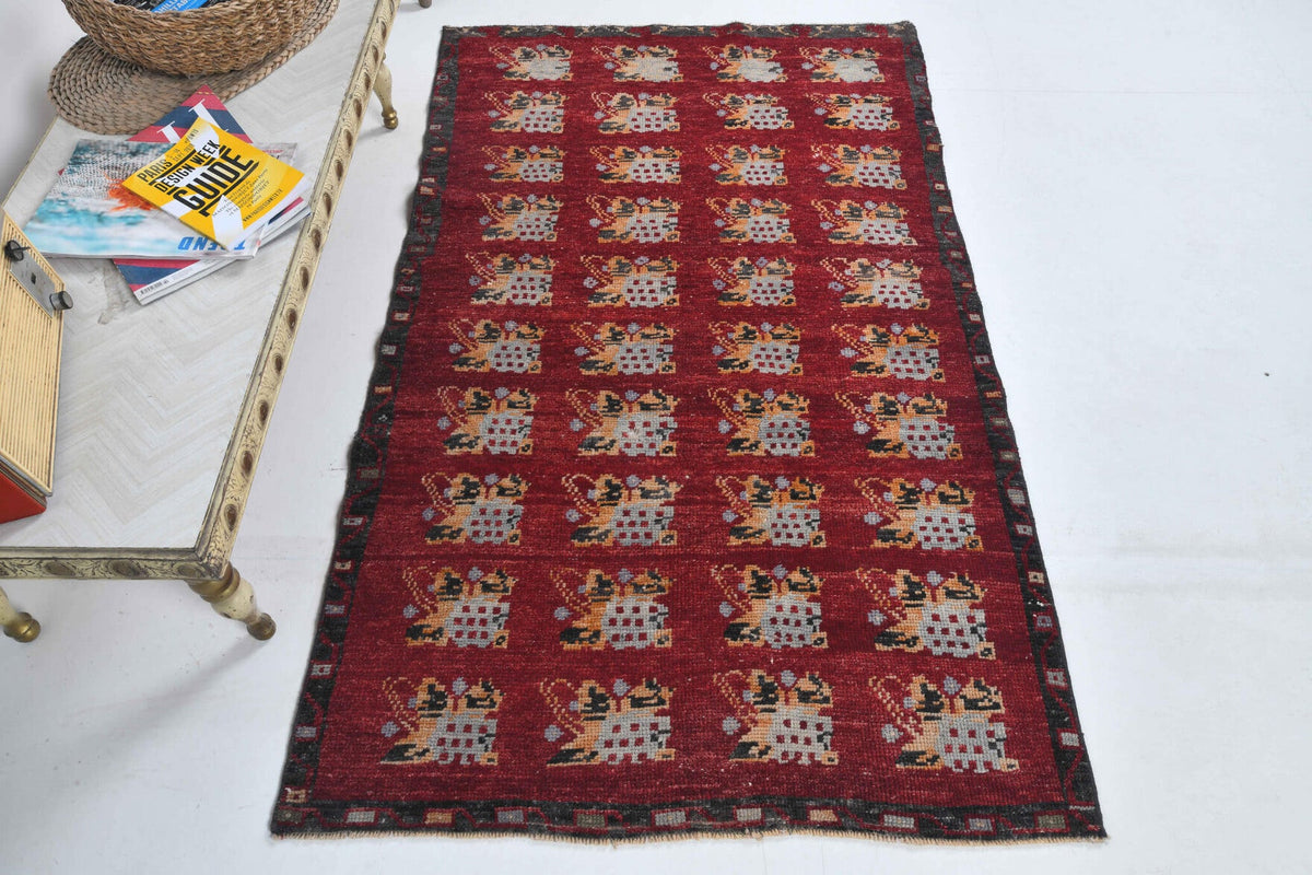 Ikat Design Vintage Anatolian Small Rug