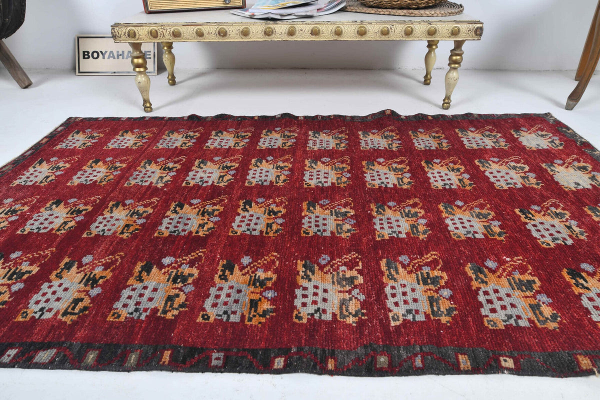 Tek parça el dokuma vintage halı 92x152 cm (1,4 m²) – Pera Halı