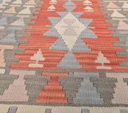 El yapımı vintage halı 102x155 cm oryantal desenli yün - detay görünümü