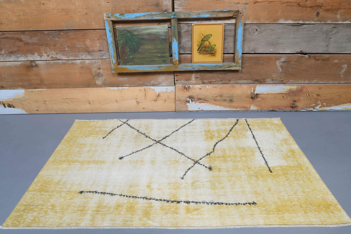 Turkish Vintage Oushak Runner Rug
