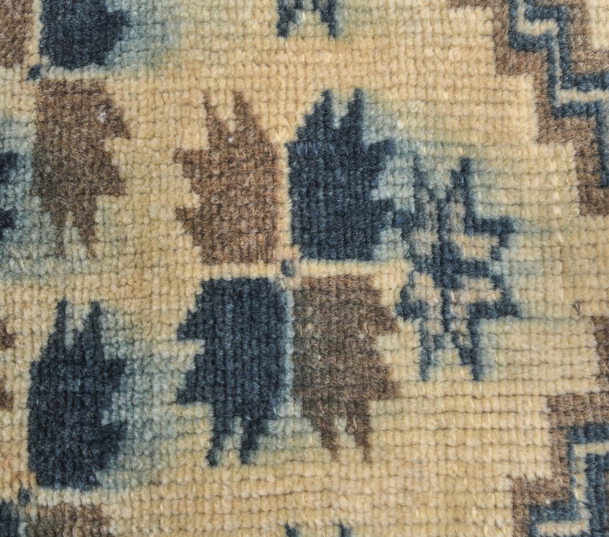 Antre için bordürlü el dokuma vintage halı – 95x172 cm