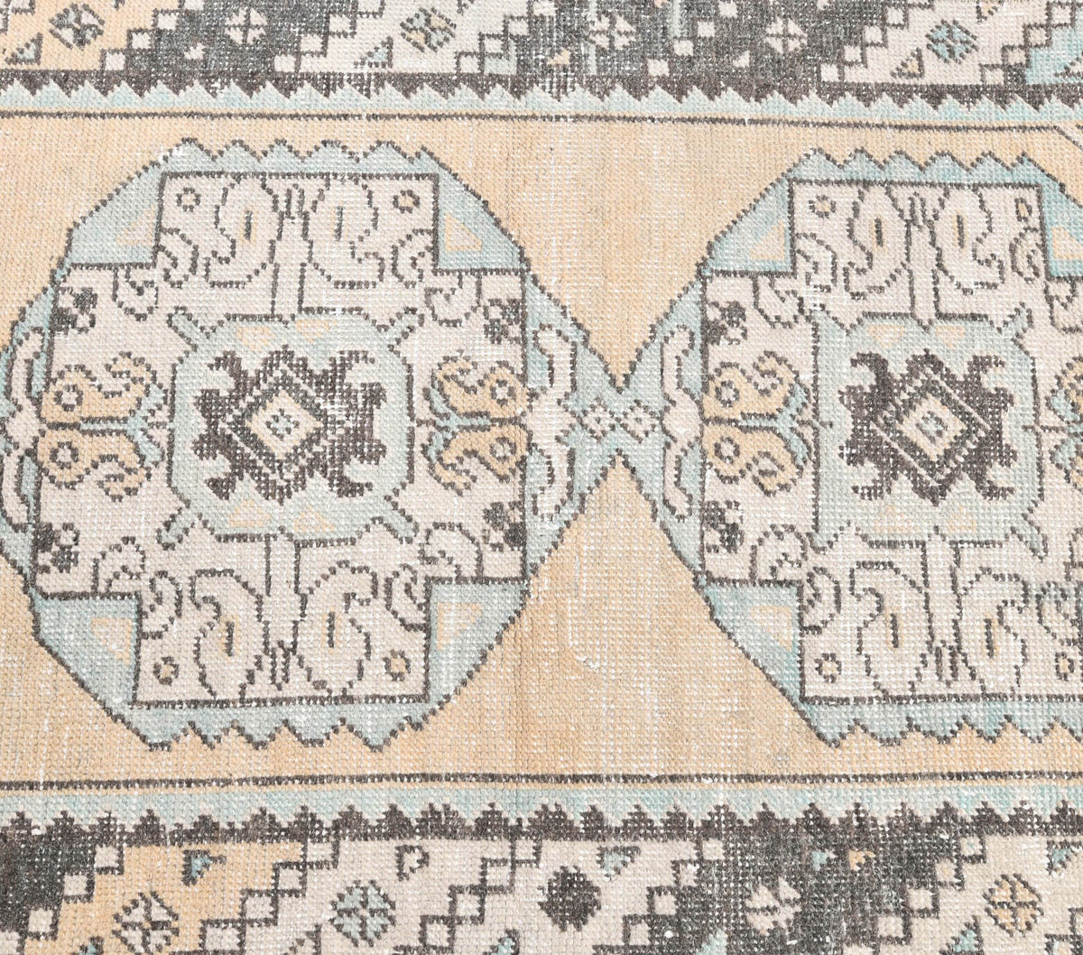 El yapımı vintage yolluk 61x183 cm geometrik desenli yün - mekan görünümü