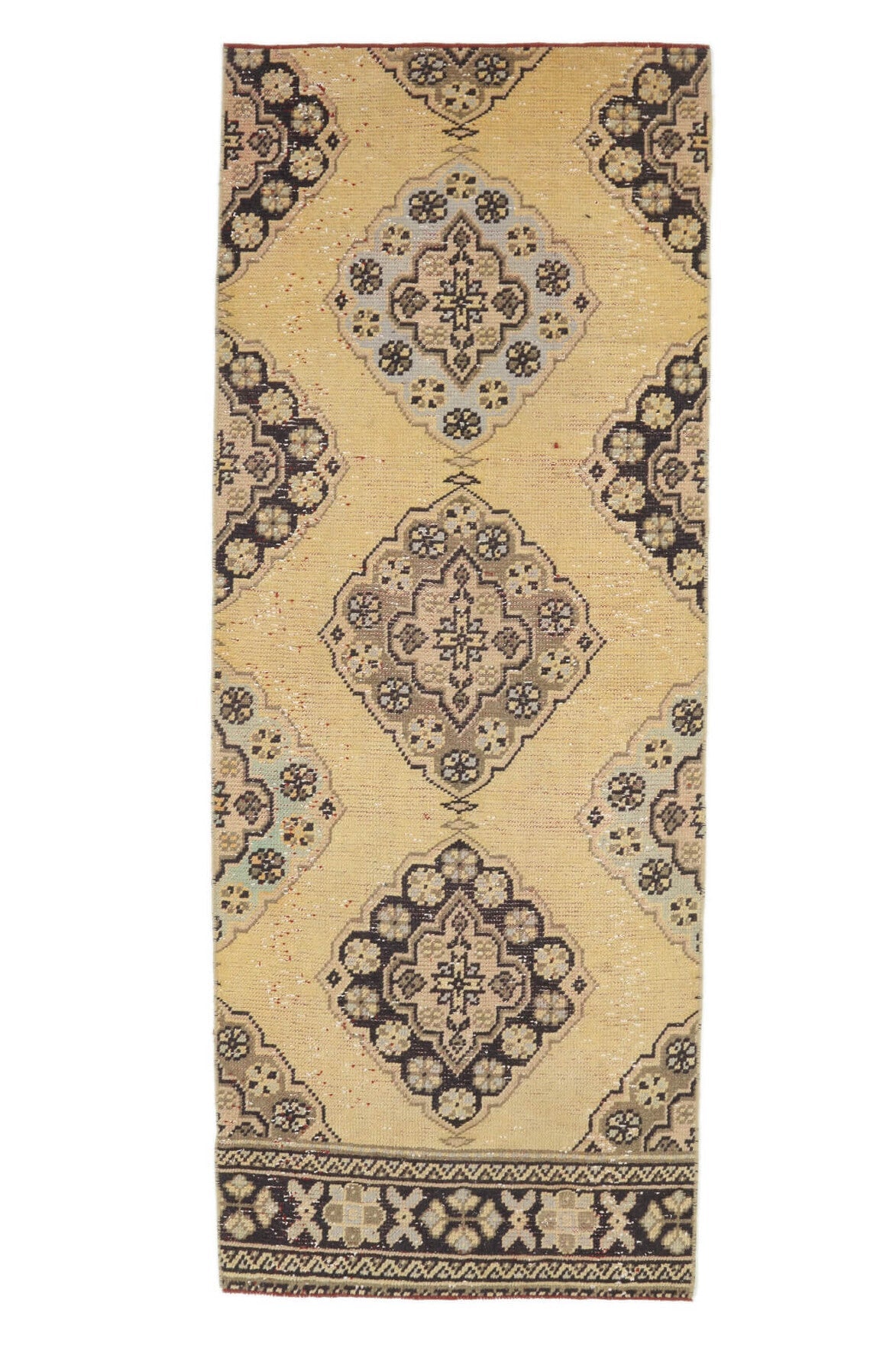 3x7 Vintage Handwoven Anatolian Runner Rug