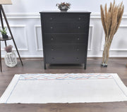 1970'lerden Anadolu kökenli düz zeminli vintage kilim yolluk, 75x200 cm