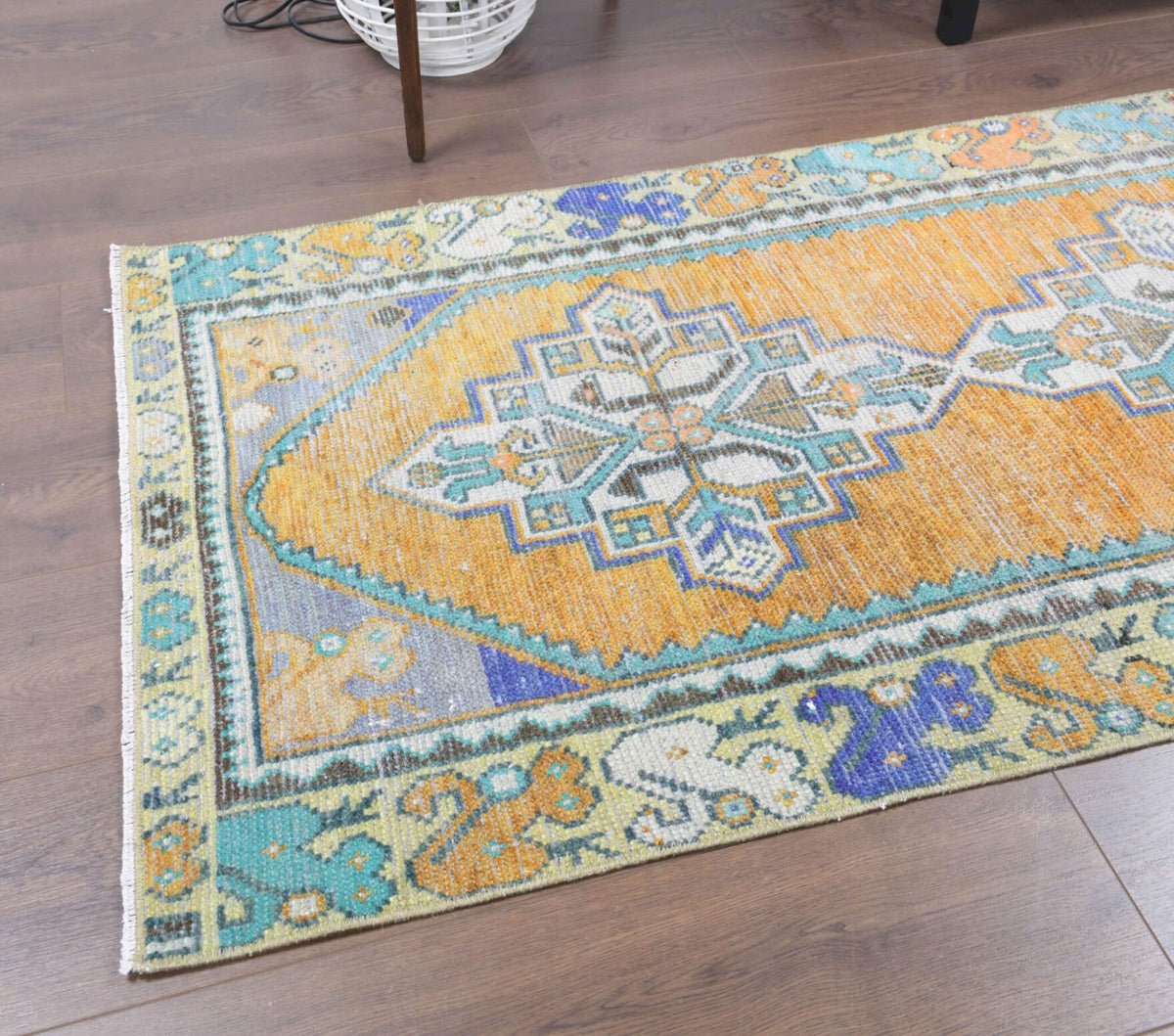 Tek parça el dokuma vintage yolluk 81x271 cm (2,2 m²) – Pera Halı