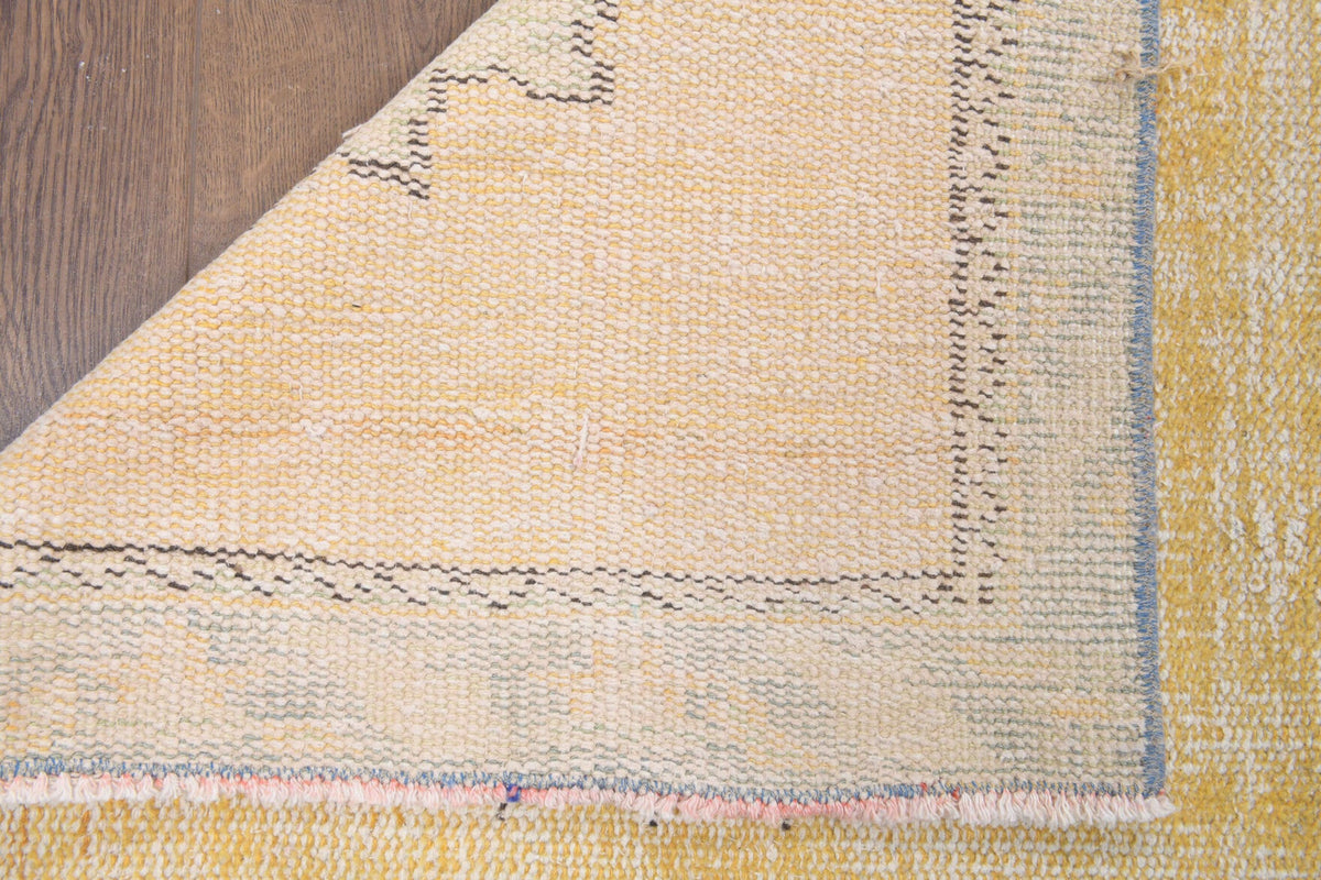 Vintage yolluk 78x271 cm – gri, kırmızı ve turuncu oryantal desenli, el dokuma