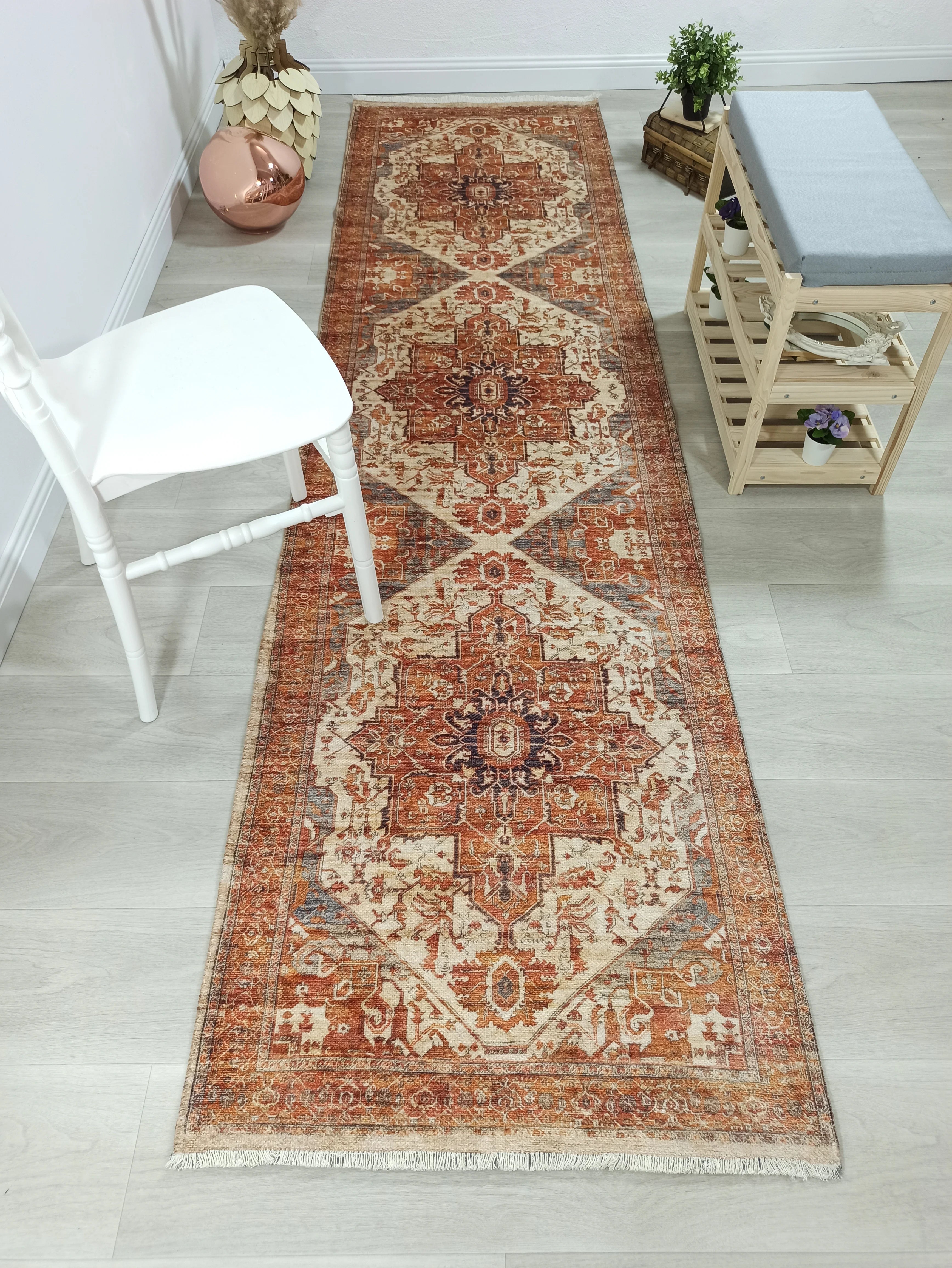 Gray Geometric Patterned Vintage Carpet - CLEARANCE - 4306OU