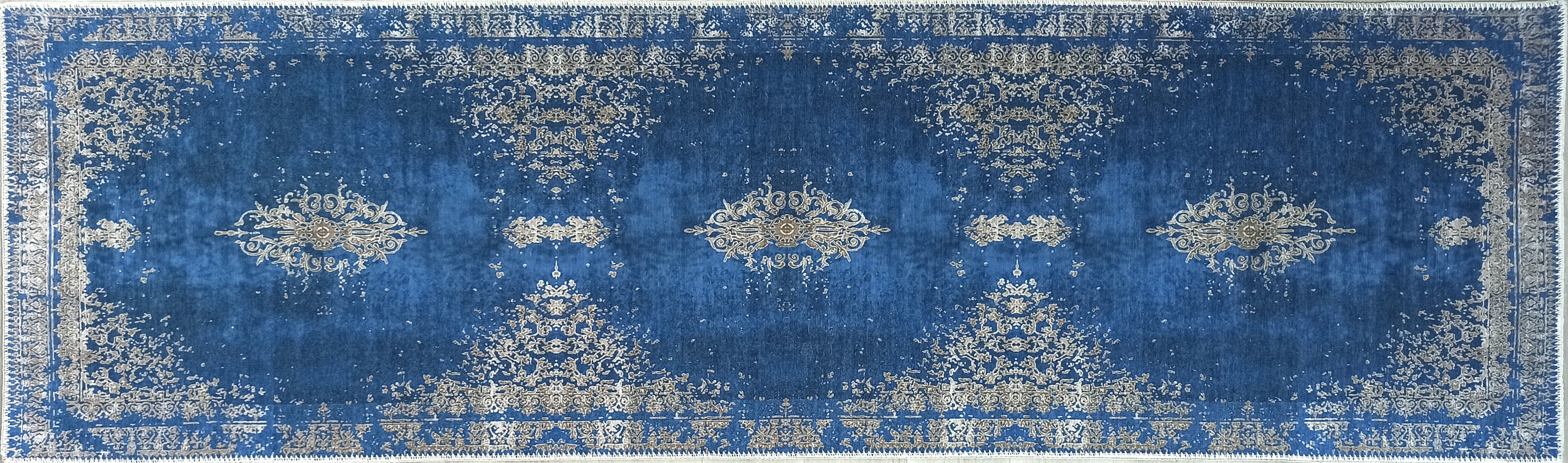 Açık Mavi Lacivert Vintage Halı - Pera Halı
