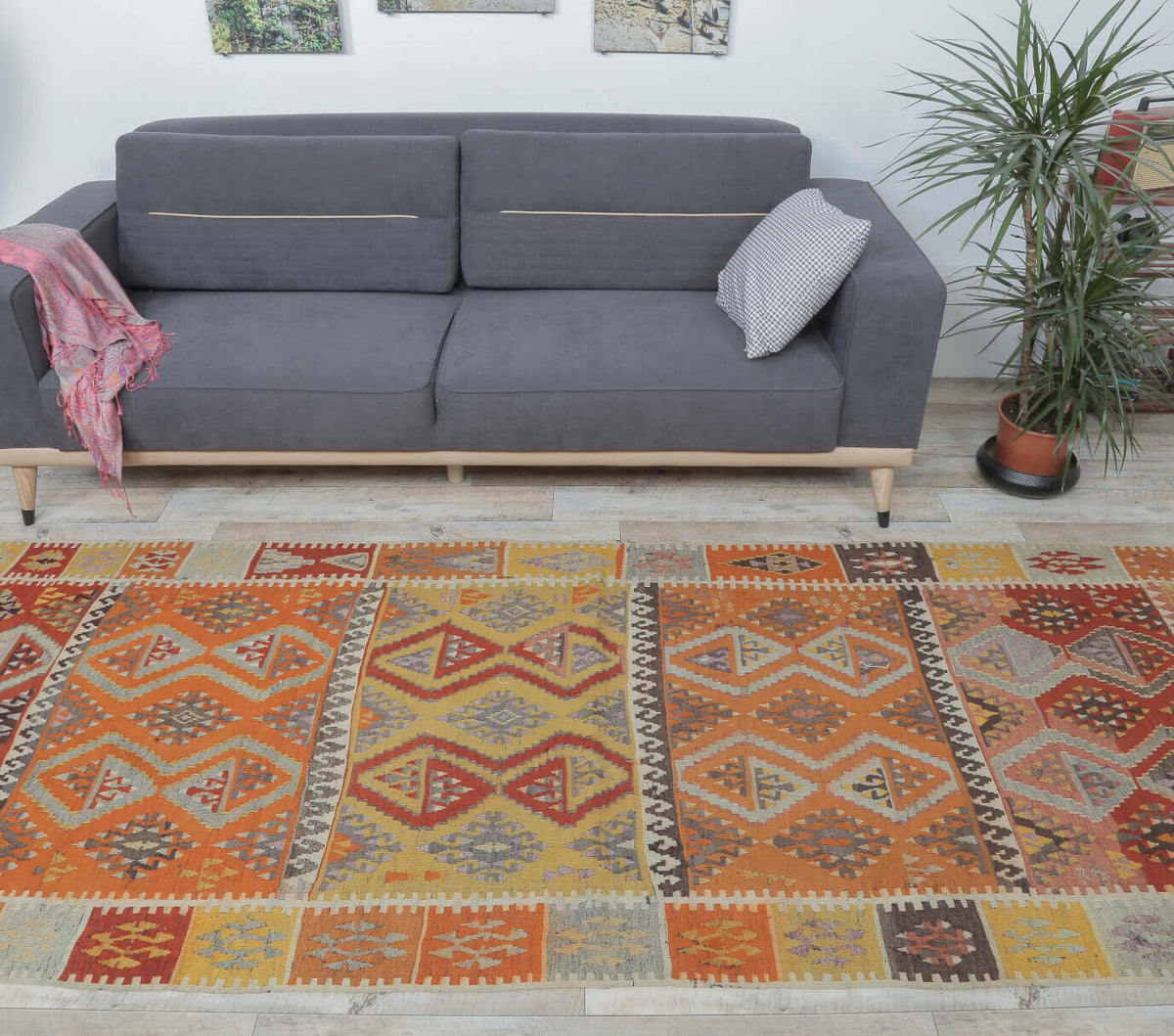 4x12 Vintage Handwoven Rug Runner
