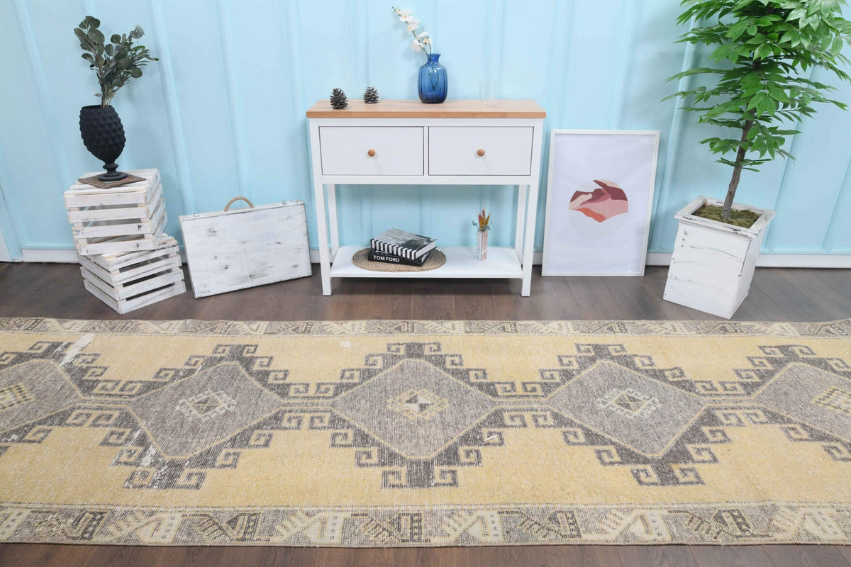 Oushak Vintage Runner Rug