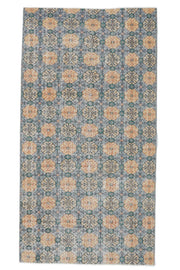 4x7 Vintage Handmade Area Retro Anatolian Floral Rug