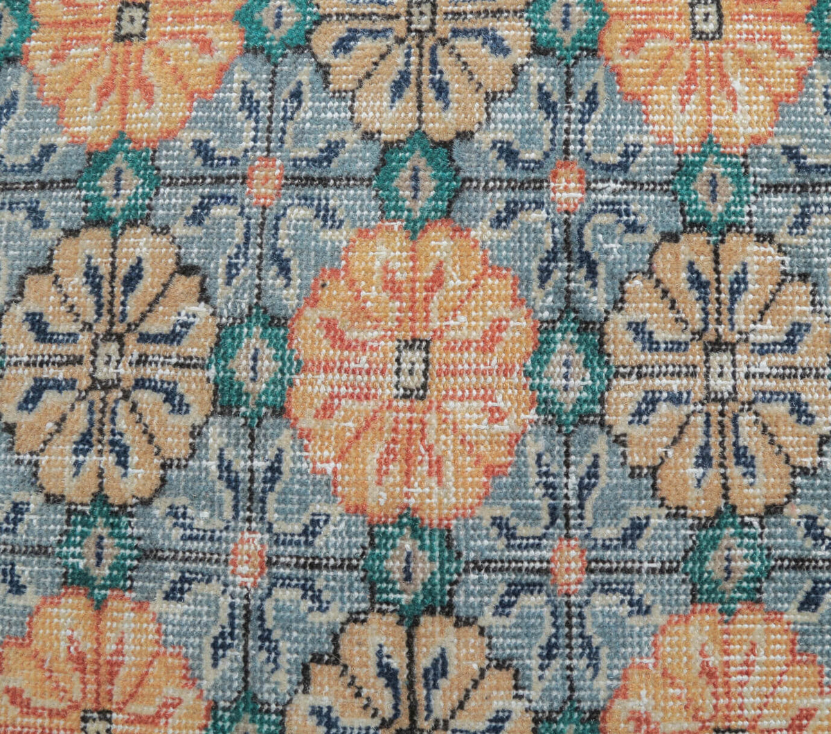 4x7 Vintage Handmade Area Retro Anatolian Floral Rug